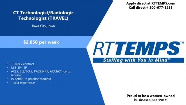 CT tech Rad Tech IA