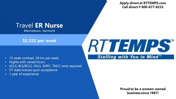 RN ER Morristown VT